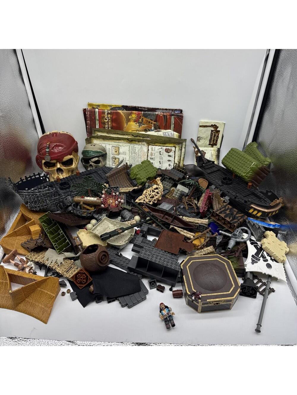 Mega Bloks Pyrates Lot Pirates Of The Caribbean Ship Parts Pieces Bulk 4+ Lbs